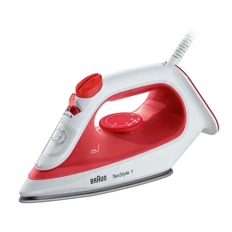 Braun TexStyle 1 SI1019RD červená / Naparovacia žehlička / 1900 W / rýchle nahrievanie
