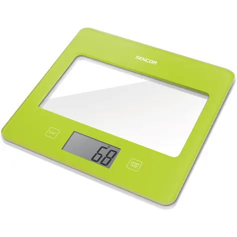 Sencor SKS 5031GR zelená / digitálna kuchynská váha / max. 5 kg / funkcia TARE / dotyk. tlačidlá
