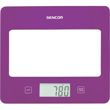 Sencor SKS 5035VT fialová / digitálna kuchynská váha / max. 5 kg / funkcia TARE / dotyk. tlačidlá