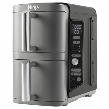 Ninja SL400EU strieborná / Teplovzdušná fritéza / 2470W / 2x 4.75 L / 6 programov / 2 koše 