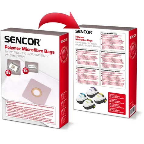 Sencor SVCX 0152 Vrecko do vysávača (5ks) / Pre vysávače SVC 65x