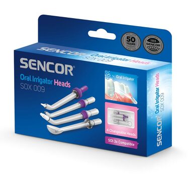 Sencor SOX 009 Náhradná hlavica pre ústnu sprchu biela (4ks) / pre Sencor SOI 3x
