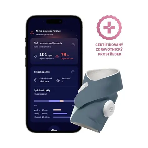 Owlet Dream Sock Bedtime Blue / Múdra ponožka / Monitor zdravia pre dieťa 