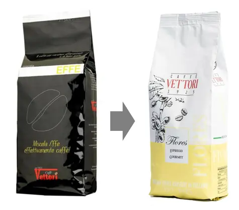 Vettori Italiana 1 kg / Zrnková káva / 50% Arabica 50% Robusta 