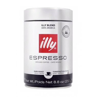 Illy Espresso INTENSO 250 g / Mletá káva / 100% Arabika / Plechovka 