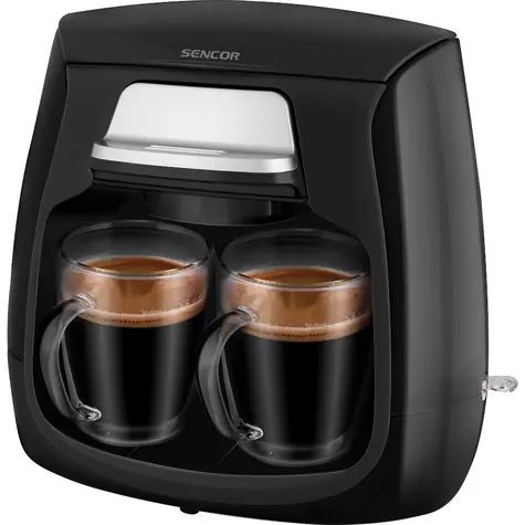 Sencor SCE 2100BK čierna / Kávovar na prekvapkávanú kávu / 500 W / 2 šálky