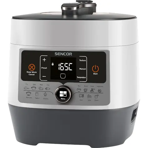 Sencor SPR 3600WH biela / Elektrický tlakový hrniec / 1000W / 14 programov / 5.5L 