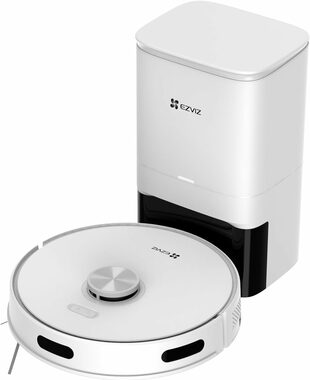 Ezviz RC3 PLUS biela / Robotický vysávač + základňa / odpadová nádoba 550ml + 4L / 2600mAh / 2700 Pa / ovládač