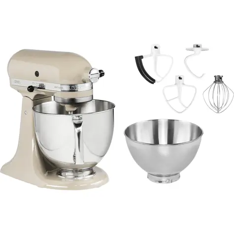 KitchenAid 5KSM175PSEAC mandľovo krémová / Kuchynský robot Artisan / 300W / 4.8 l / 10 rýchlostí / planetárny systém