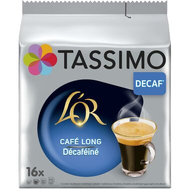 Jacobs L&#39;OR Lungo Decaf Tassimo 16 ks / Kapsľová káva / Bez kofeínu 