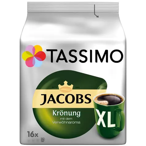Jacobs Krönung XL Tassimo 16 ks / Kapsľová káva 