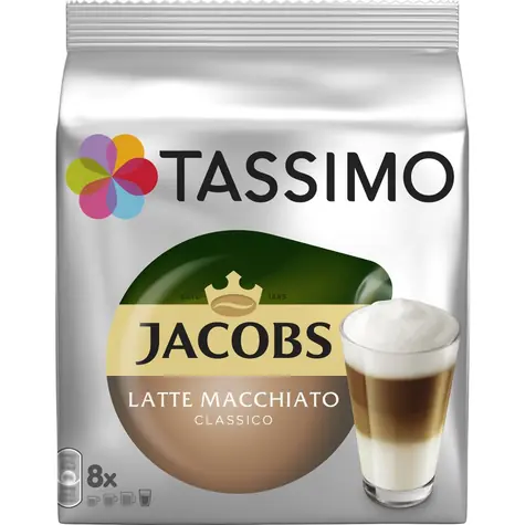 Jacobs Latte Macchiato Tassimo 8 ks / Kapsľová káva 