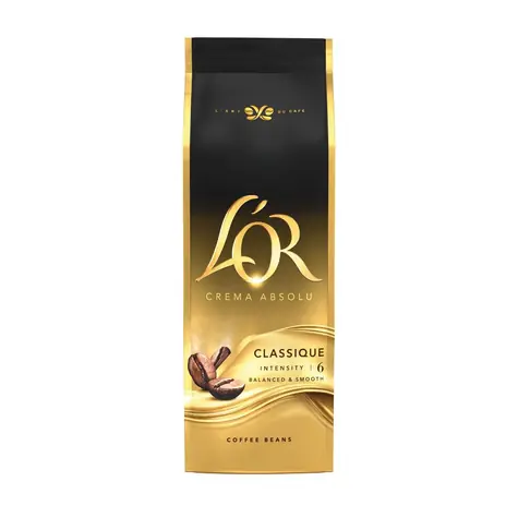 L'OR Crema Absolu Classique 500g / Zrnková káva / zmes Arabica a Robusta 