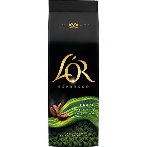 L'OR Espresso Brazil 500 g / Zrnková káva / 100% Arabica 