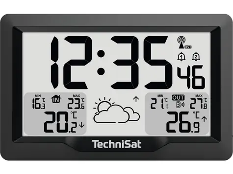 TechniSat iMETEO 300 čierna / Meteostanica / LCD displej / teplota / vlhkosť / 2x AA / 2x AAA