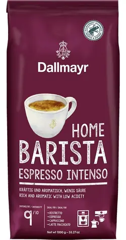 Dallmayr Home Barista Espresso INTENSO 1 kg / Zrnková káva / zmes Arabica a Robusta 