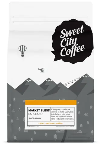 Sweet City Coffee Market Blend Brazília 250 g / Zrnková káva 