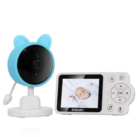 Evolveo Baby Monitor N3 Detská pestúnka modrá / 2.8" TFT / mikrofón / repro