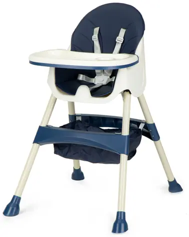 ECOTOYS Jedálenská stolička 2v1 modrá / od 6 mesiacov
