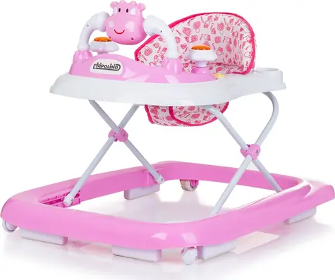 CHIPOLINO Chodítko interaktívne Little Cow Pink / od narodenia