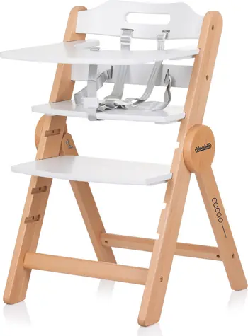 CHIPOLINO Drevená jedálenská stolička Cacao 2v1 White Wood