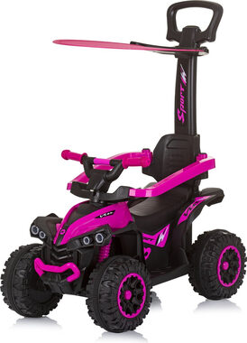 CHIPOLINO Odrážadlo so strieškou a vodiacou tyčou ATV Pink