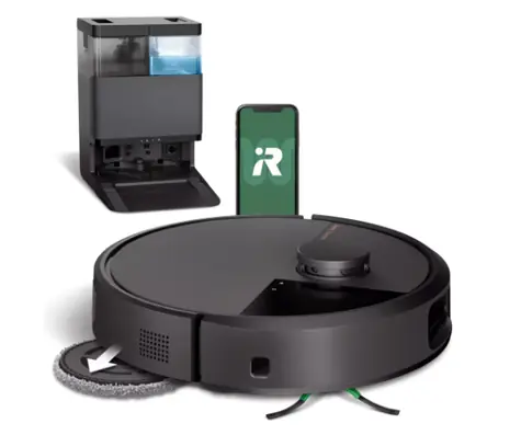 iRobot Roomba PLUS 505 Combo + AutoWash dock čierna / Robotický vysávač / WiFi / vysávanie & mopovanie / 5000 mAh