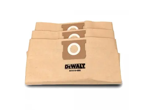 DeWalt DXVA19-4204 3 ks / Papierové vrecká pre vysávače 20-30L
