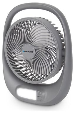 Blaupunkt APF301 sivá / prenosný ventilátor / 3 rýchlosti / svietidlo / až 4 hodiny prevádzky 