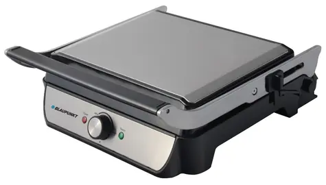 Blaupunkt GRS701 strieborná / elektrický gril / 2000W / nastaviteľná teplota / plocha 23x34 cm / odtok na olej