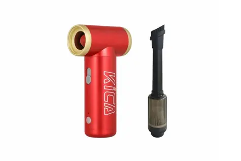 KiCA Jet Fan 2 ventilátor + nadstavec na vysávanie červená / aku ventilátor & vysávač / 1100 mAh / USB-C
