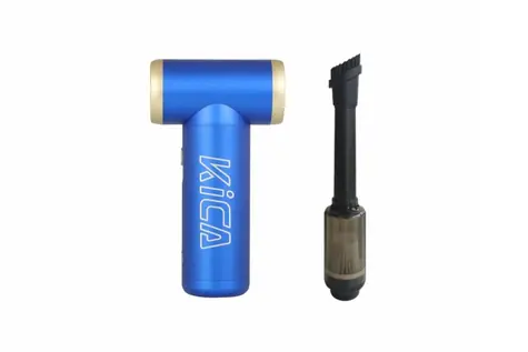 KiCA Jet Fan 2 ventilátor + nadstavec na vysávanie modrá / aku ventilátor & vysávač / 1100 mAh / USB-C