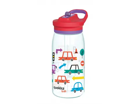 Quokka Plastová fľaša s náustkom Glow Kids Cars 580 ml