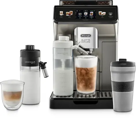 DeLonghi Eletta Explore ECAM 450.86.T / automatický kávovar / 1450 W / 19 bar / 1.8 l / zásobník 300 g 