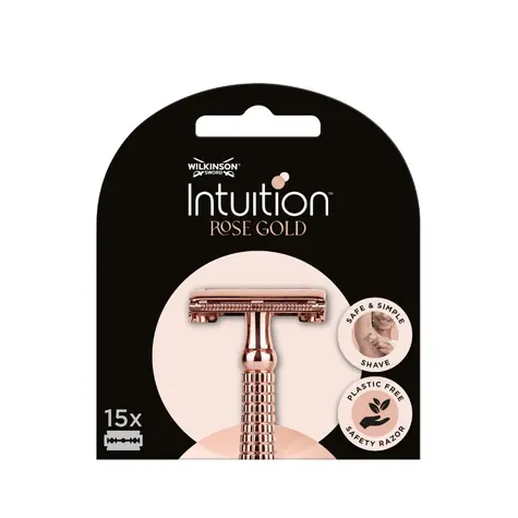 Wilkinson Intuition Double Edge Rose Blades dámske náhradné žiletky 15 ks
