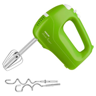 Sencor SHM 5401GR zelená / Ručný šľahač / 200W / 5 rýchlostí / hnetacie & šľahacie metly
