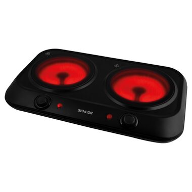 Sencor SCP 2263BK Dvojplatničkový sklokeramický varič / 2x 19 cm / 2400W