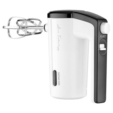 Sencor SHM 9001GY biela / Akumulátorový ručný šľahač / 50W / 3 rýchlosti / hnetacie & šľahacie metly