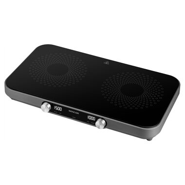 Sencor SCP 2803BK čierna / Dvojplatničkový sklokeramický varič / 2x 20cm / 2200W & 1300W
