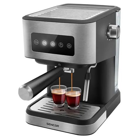 Sencor SES 4020SS strieborná / Pákový kávovar / 1050W / 20 bar / 1.5 l / napeňovacia tryska