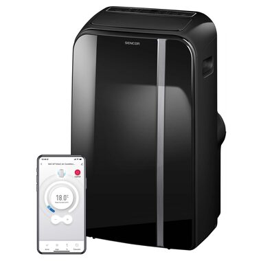  Sencor SAC MT1241C čierna / mobilná klimatizácia / 1450W / 12000 BTU / chladenie / odvlhčovanie / ventilátor / SMART WiFi