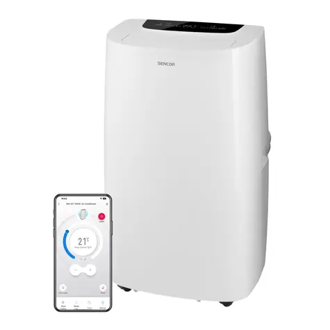 Sencor SAC MT1603C biela / mobilná klimatizácia / 1700W / 16000 BTU / chladenie / odvlhčovanie / ventilátor / SMART WiFi