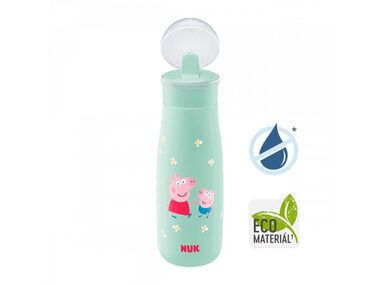 NUK Dojčenská fľaša / Peppa Pig 450 ml / 12 + / zelená 