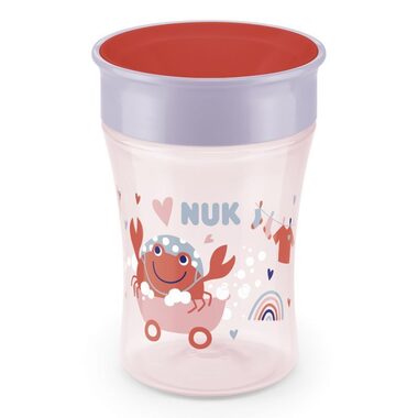 NUK hrnček Magic Cup s viečkom 230ml / červená