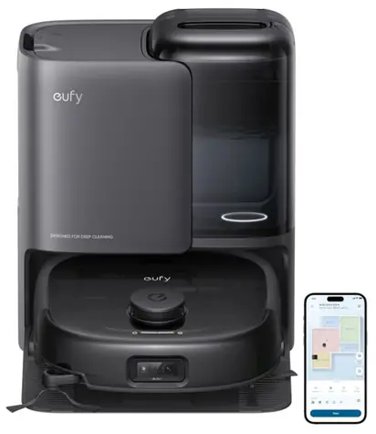 Anker Eufy Omni E25 čierna / Robotický vysávač s mopom / 20000Pa / prachové vrecko 3L / nádržka na vodu 2.5L