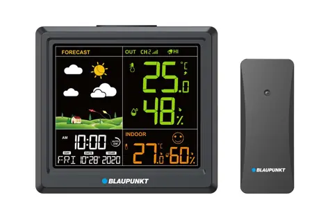 Blaupunkt WS25BK čierna / meteorologická stanica 