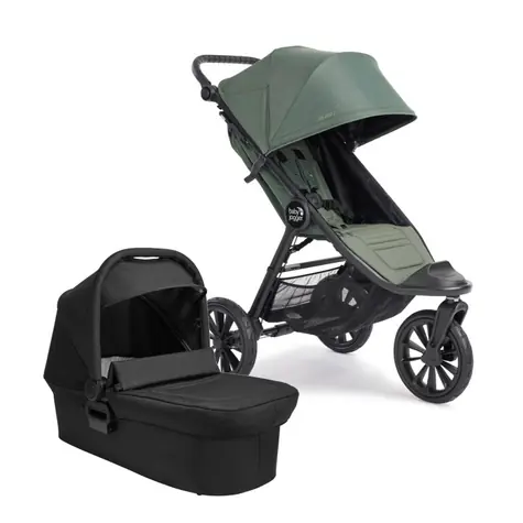 BabyJogger CITY ELITE 2 set 2v1 (kočík + korba) BRIAR GREEN + OPULENT BLACK