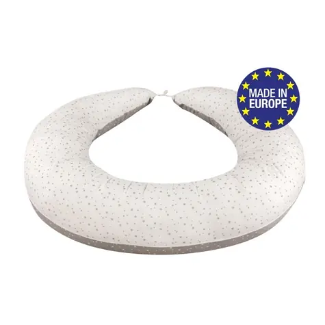 Bomimi ABRA multifunkčný vankúš XXL, HVIEZDIČKY biela/sivá