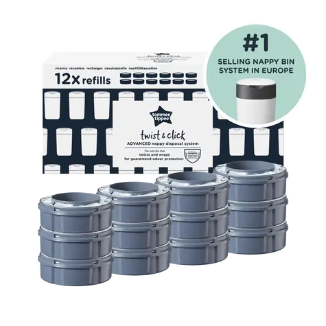 Tommee Tippee Twist & Click Náhradné Kazety Výhodné Balenie, 12 ks