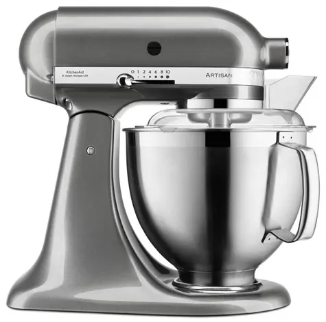 KitchenAid 5KSM185PSEMS strieborná / Kuchynský robot Artisan / 300W / 4,8L / 10 rýchlostí